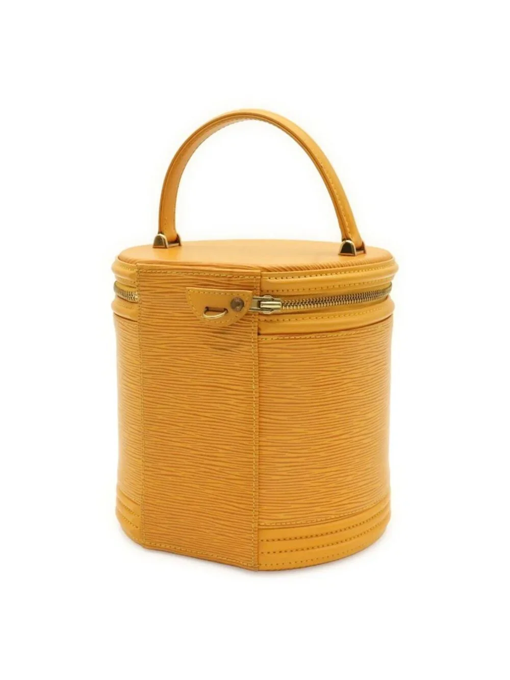 Louis Vuitton Epi Cannes Handbag Vanity Bag Leather Tassili Yellow